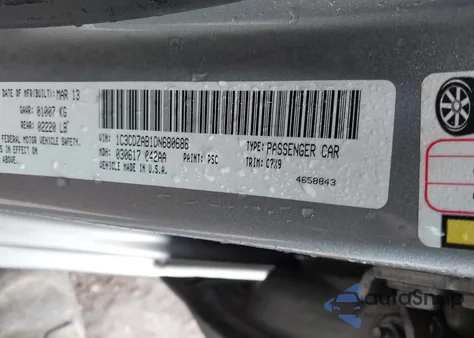 2013 Dodge Avenger Se z USA, uszkodzony, nr VIN 1C3CDZAB1DN680686